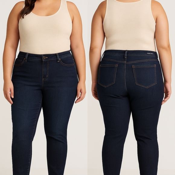 Dark Blue Women's Jeans - Picture 1 of 5